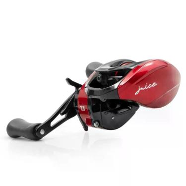 Imagem de Carretilha Juice RH Red Drag 5kg Direita com Relação 7.3:1, Drag de 5KG, Corpo em Grafite, Vermelho Maruri Fishing
