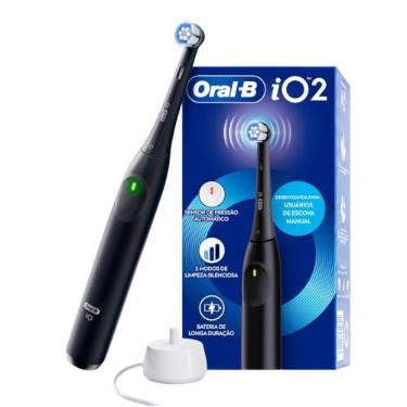 Imagem de ORAL-B Escova de Dente Elétrica iO2, Sensor de Pressão, Cabeça Redonda