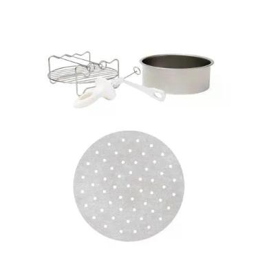 Imagem de Kit de Acessórios para Air Fryer Electrolux + Protetor Descartável Antiaderente para Air Fryer - 50 unidades (PAELA01)