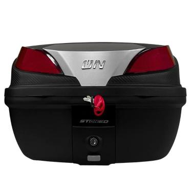 Imagem de Bau Moto Bauleto 39 Litros Stoned Prata Lente Vermelha - COD_33808, ST