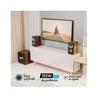 Imagem de Caixa de Som potente com Subwoofer sem fio EDIFIER S360DB 155W RMS - Madeira