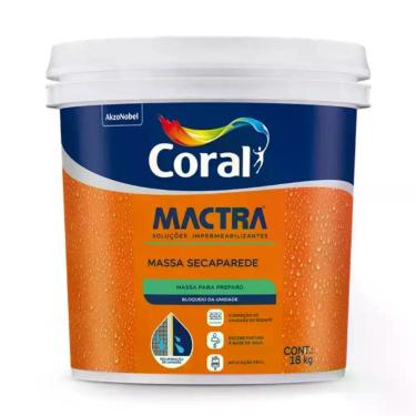 Imagem de Mactra Massa Secaparede Branca Impermeabilizante 18kg Paredes Coral
