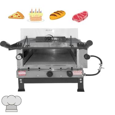 Imagem de Forno de Pizza Industrial Grill de Mesa à Gás com Infravermelho 45x45c