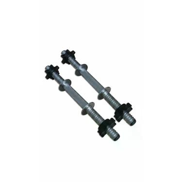 Imagem de Kit 2 Barras Halteres Rosca Cromada 40cm - Congratulations Store