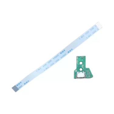 Imagem de Porta De Carregamento USB Para Controle PS4 Com Cabo Flexível JCD Plac