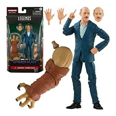 Imagem de Boneco Marvel Legends Series J. Jonah Jameson - Figura de 15 cm e Acessórios - F3021 - Hasbro, Azul e preto