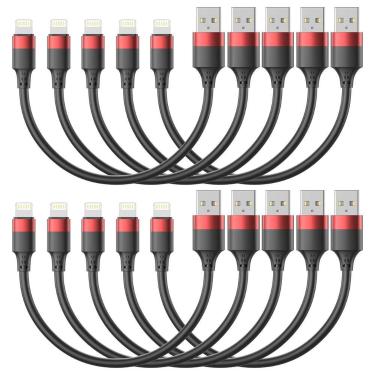 Imagem de Cabo carregador Bkduice, pacote de iPhone 10, 30 cm, USB A para Lightn
