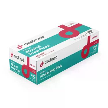 Imagem de Almofadas de Álcool Dealmed 400 Unidades 70% Álcool