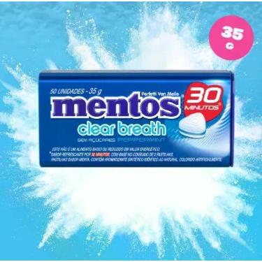Imagem de Pastilha Mentos Clear Breath Peppermint Sem Açúcar c/ 12x35g 420g - Pe