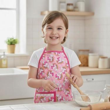 Imagem de Avental Infantil de Cozinha Estampado Impermeável Kids - Mava Enxovais