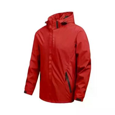 Imagem de Jaqueta De Ciclismo Masculina Leve E Impermeável Com Capuz, Corta-Vent