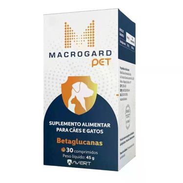 Imagem de Suplemento Macrogard Pet 45g 30 Comp Para Cães-Gatos - Avert