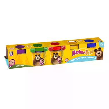 Imagem de Masha e o Urso Kit De Massinhas 50g Brinquedo Infantil Cotiplás - 2870