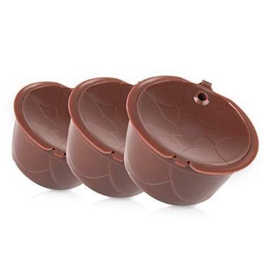 Imagem de 3 PCS cápsulas de café reutilizáveis cápsulas de café recarregáveis compatíveis com filtros de café Dolce Gusto recarregáveis com escova presente para amantes de café
