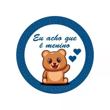 Imagem de Adesivos Personalizados Chá Revelação - Menino E Menina 5x5cm Azul