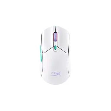 Imagem de Mouse Gamer Sem Fio HyperX Pulsefire Haste 2 Core Wireless, RGB, 12000 DPI, Bluetooth, Dongle de 2.4 GHz, Branco - 8R2E7AA