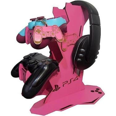 Imagem de Suporte para 2 Controles Compatível - LUALKI, ROSA