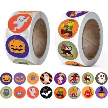 Imagem de Adesivos Ccswybf Halloween 1000 PCS autoadesivos para crianças
