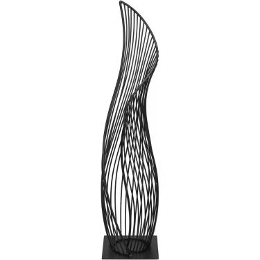 Imagem de Vaso Decorativo Enfeite Casa Aramado Home&co Metal 55x17x17cm Preto