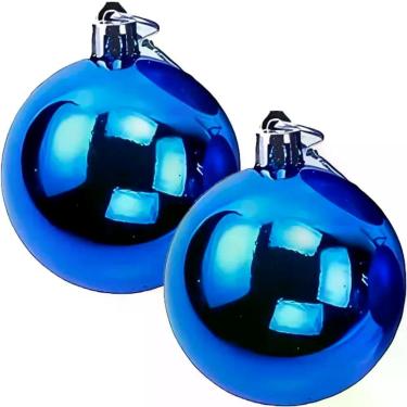 Imagem de Kit 12 Bolas Azul Lisa Decoração Natalino árvore Natal 60mm