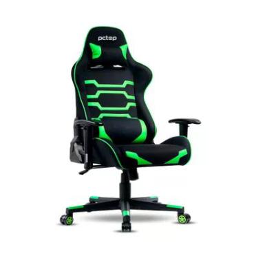 Imagem de Cadeira gamer power pctop preta e verde - x-2555