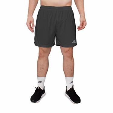 Imagem de Short Esportivo Basic Muvin – Masculino – Calção Esportivo – Bermuda Futebol - Tecnologia Dry – Voleibol – Handebol – Futevôlei – Beach Tennis – Confortável – Leve – Treino – Atividade Física (G, Chumbo)