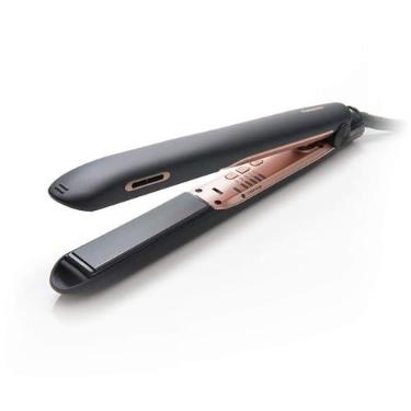 Imagem de Panasonic nanoe chapinha para cabelos saudáveis e brilhantes, ferro para pentear o cabelo com placas de cerâmica e tecnologia de calor intuitiva, para alisar, alisar e enrolar - EH-HS99-K (preto/ouro