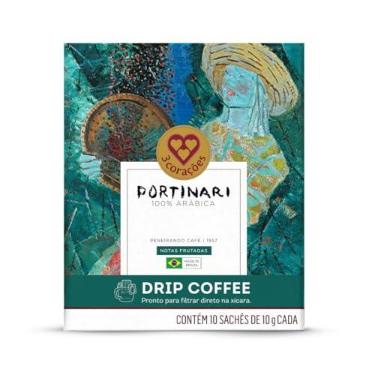 Imagem de 3 Corações Café Drip Coffee Gourmet Portinari, Notas Frutadas - contém 10 unidades