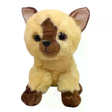 Imagem de Gato Pelúcia Marrom 21 Cm Alt.