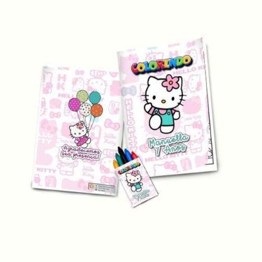 Imagem de 20 Lembrancinha Livro Colorir Personalizada Hello Kitty - Bag Creative