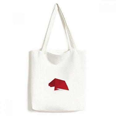 Imagem de Bolsa de lona Origa Red mas Hat Bolsa de compras casual