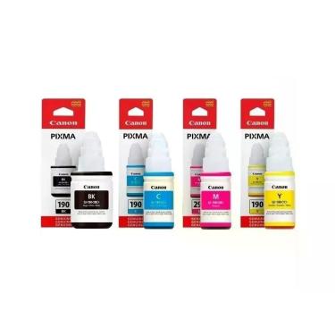 Imagem de Kit Tinta Original Canon G190 Gi-190 Gi190 G3100 G4100 G3110 4x Cores