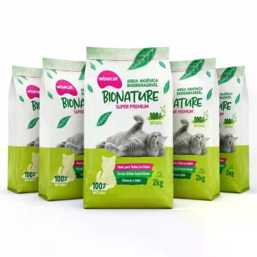 Imagem de Areia Higiênica Gatos Ultra Premium 10kg Grão Médio Mandioca - Bionatu
