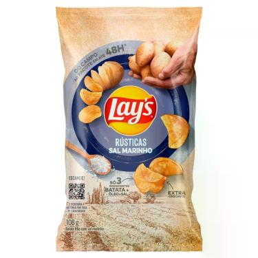 Imagem de Batata Lays Rústicas Sal Marinho Extra Crocante 108g - Lay'S