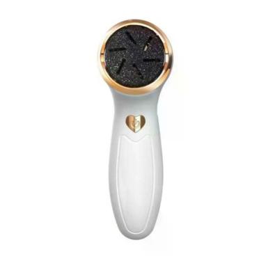 Imagem de Esfoliador Elétrico de Pés Portátil Recarregável USB com 2 Discos Branco Top Rio Comercial