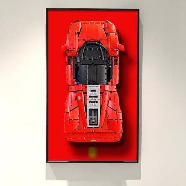 Imagem de WETCEAOM Painel De Exposição Para Lego Technic Ferrari Daytona Sp3 42143, Compatível Com Carros, Ideias Presente Entusiastas Moldura Parede Carro, 31,5 X 19,7"