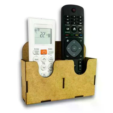 Imagem de Suporte De Parede Porta 2 Controle Remoto Ar Tv Som Mdf - JKVERAS