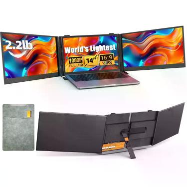 Imagem de Extensor de tela para laptop BreezyLife 14 Triple FHD 1080P
