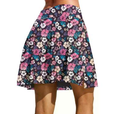Imagem de Saia de Tênis COOrun 46 cm Estampa Floral - Comprimento até o Joelho