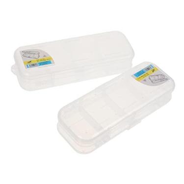 Imagem de VILLCASE 12 Peças Caixa De Artigos De Papelaria De Camada Dupla Bonitos Estojos De Lápis Transparentes Bolsa De Lápis Transparente Recipientes De Armazenamento De Caneta Recipientes De