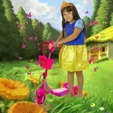 Imagem de Kit Patinete Feminino Crianças 3 4 5 Anos de idade Fantasia - DM Toys