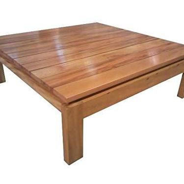 Imagem de Mesa de Centro Rústica Nogueira em Madeira de Demolição - Cód 2371