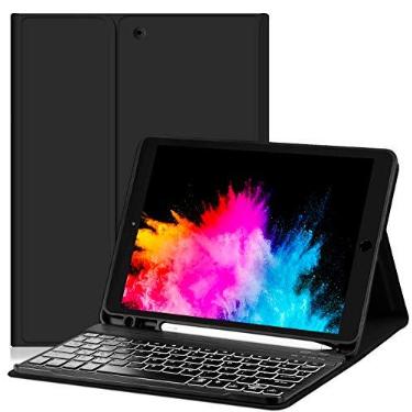 Imagem de WB Capa iPad 7a, 8a e 9a Geração com Teclado e Compart. para Pencil Preta