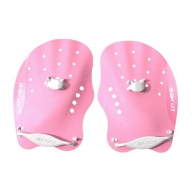 Imagem de kowaku Pás de mão para natação Pás de natação Equipamentos de exercícios para piscina Luvas flexíveis para água Pás de natação Nadadeiras de mão, S Pink