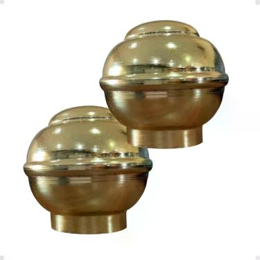 Imagem de Kit Ponteira Bola 28mm Alumínio Varão Cortina Instalação Cores Tubo Co