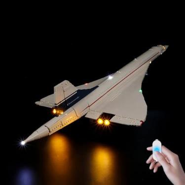 Imagem de BrickSoul Kit de luzes LED para Lego Concorde, compatível com 10318, 10 luzes, Plástico, Elétrico com fio, Sem conjunto de blocos Lego (versão clássica)