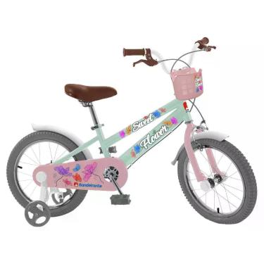 Imagem de Bicicleta Aro 16 Sweet Flower Menta Bandeirante, 16", Menta