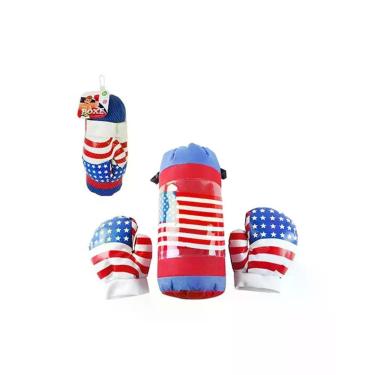 Imagem de Kit saco de pancadas e luva de boxe infantil muay thai usa - Paris