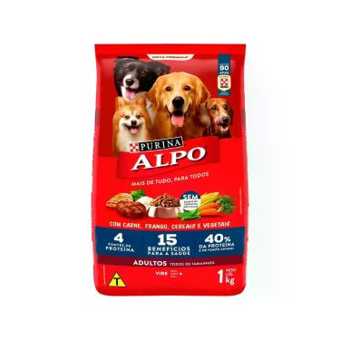 Imagem de Ração para Cachorro Alpo Receitas Caseiras - Adulto Carne com Vegetais