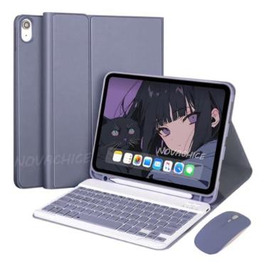 Imagem de Capa Para Samsung Tab S8 Ultra 14.6 &bluetooth Teclado e Mouse (Cinza Lavanda, Teclado comum)